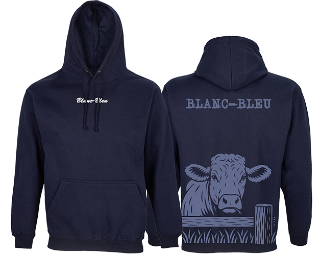 Weiß-blaues Kuh-Sweatshirt