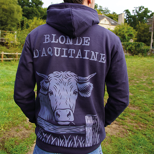 Sweat Vache Blonde d'aquitaine