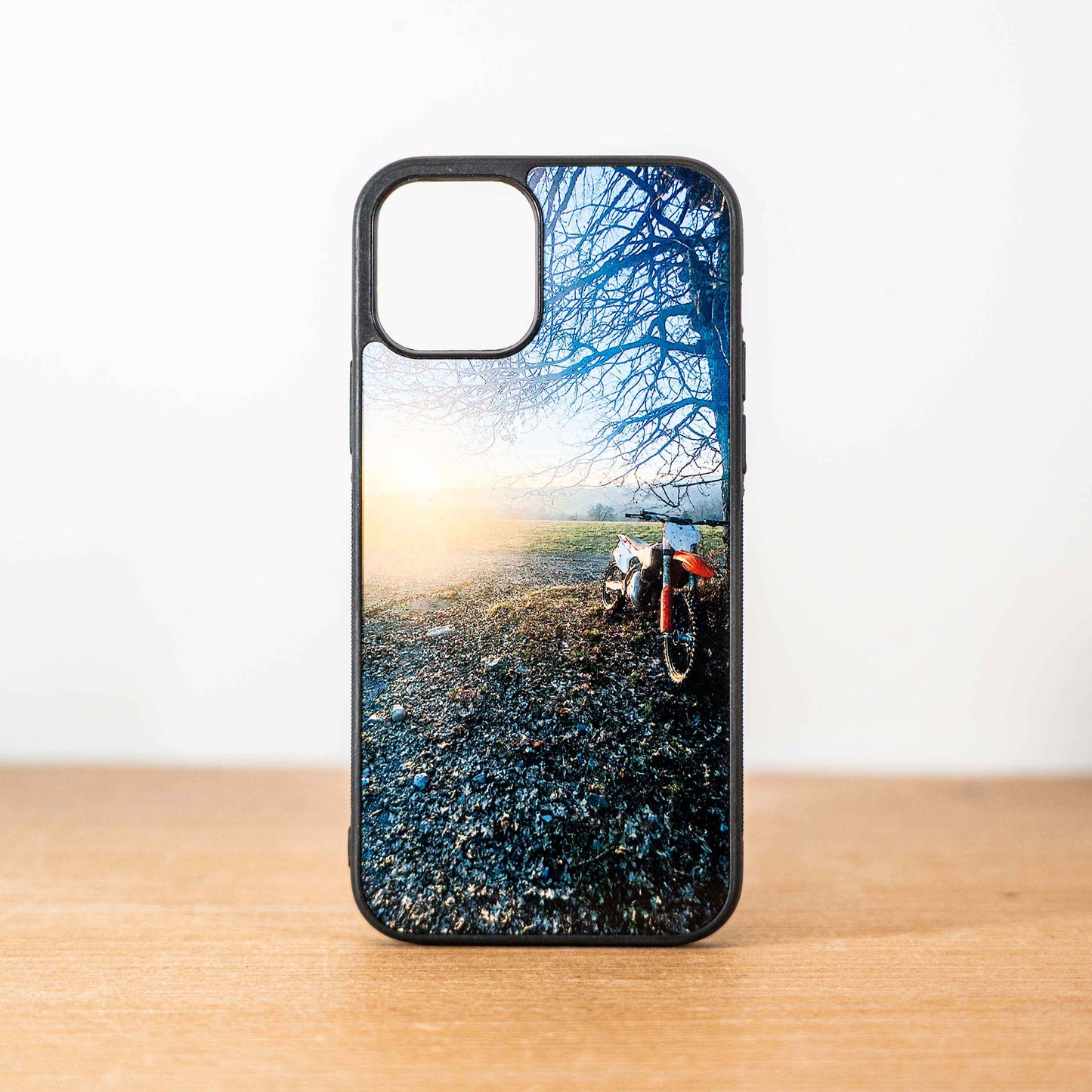 Coque iPhone 12/12 pro - moto, couché de soleil