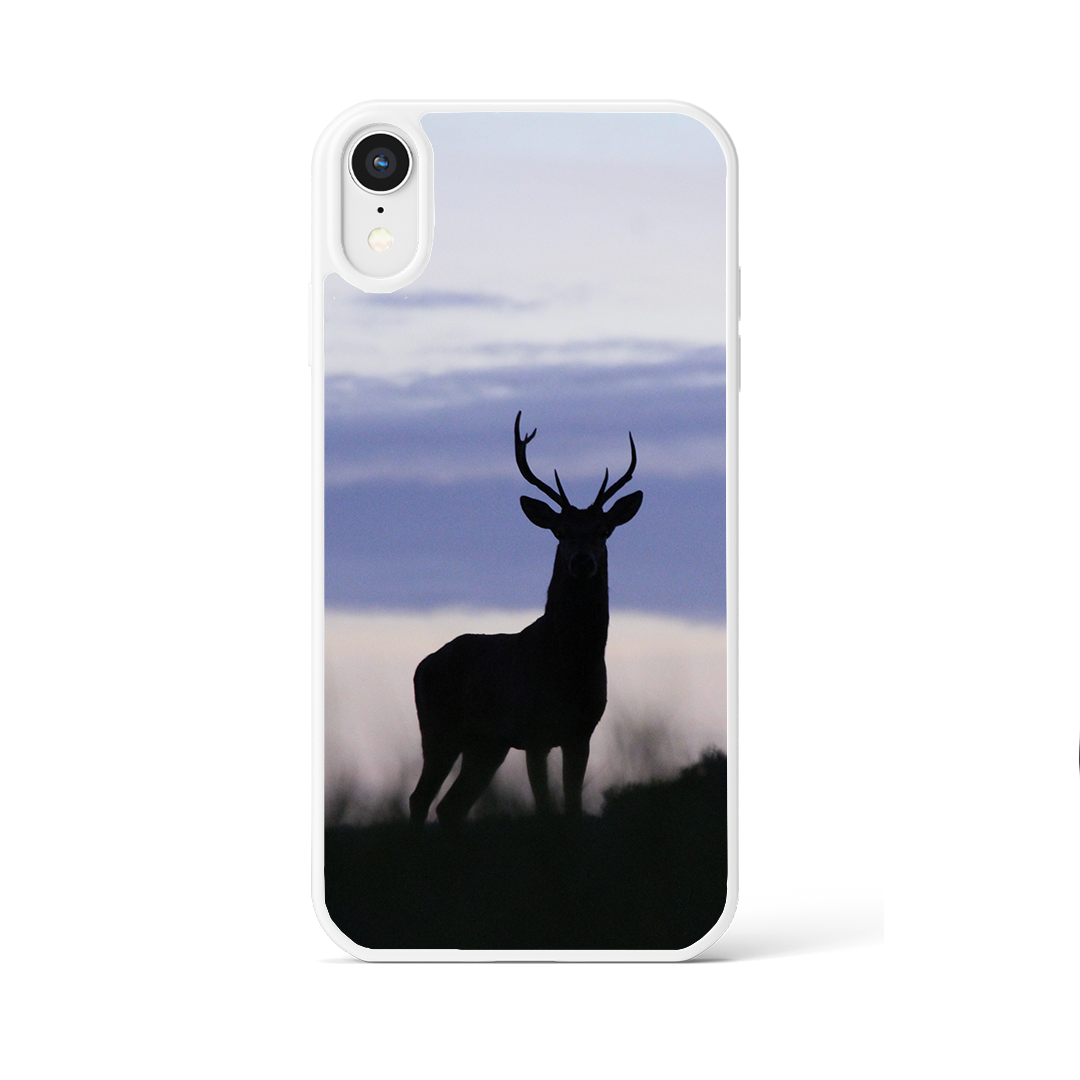 Coque Cerf avec le couché de soleil