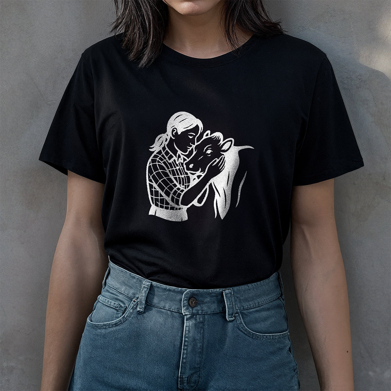 T-shirt " Tendresse à la ferme "