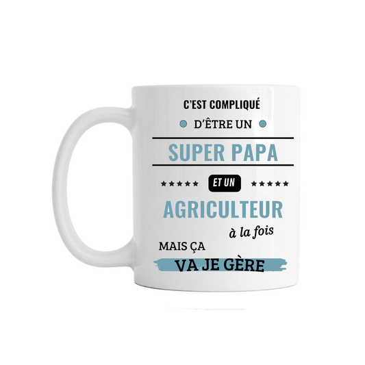 Tasse "Super Papa und Bauer"