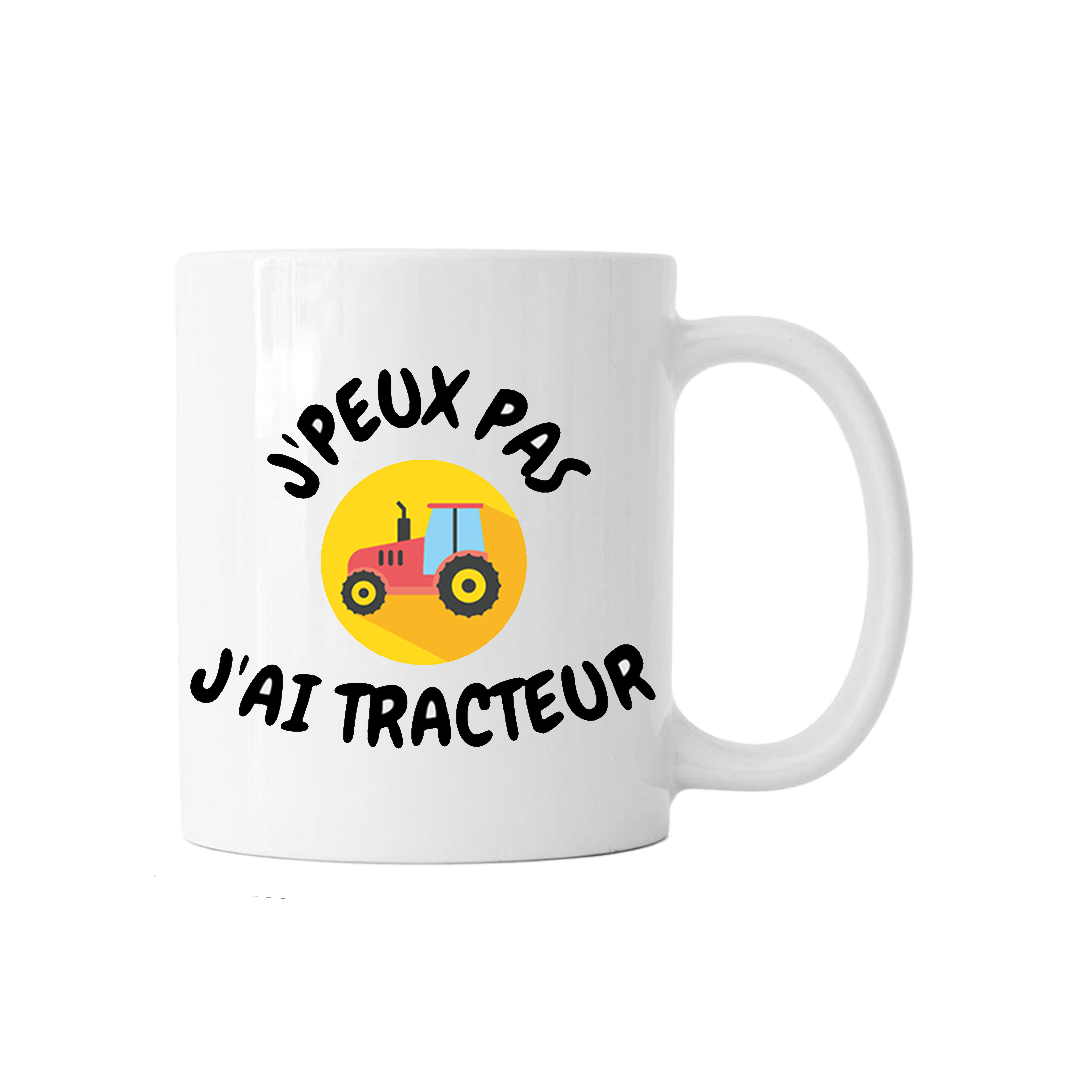Mug "J'peux pas j'ai tracteur"