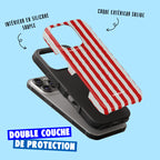 Coque - Rouge et Gris