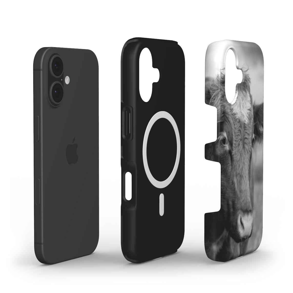 Coque Magsafe - Vache Noir & Blanc