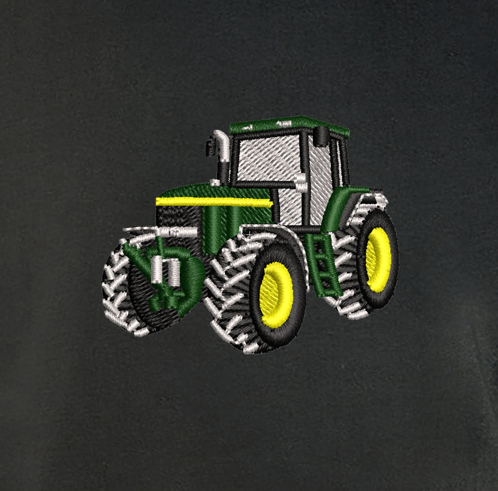 Sweat col rond - John Deere 7710 - détail broderie anthracite