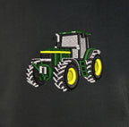 Sweat col rond - John Deere 7710 - détail broderie anthracite