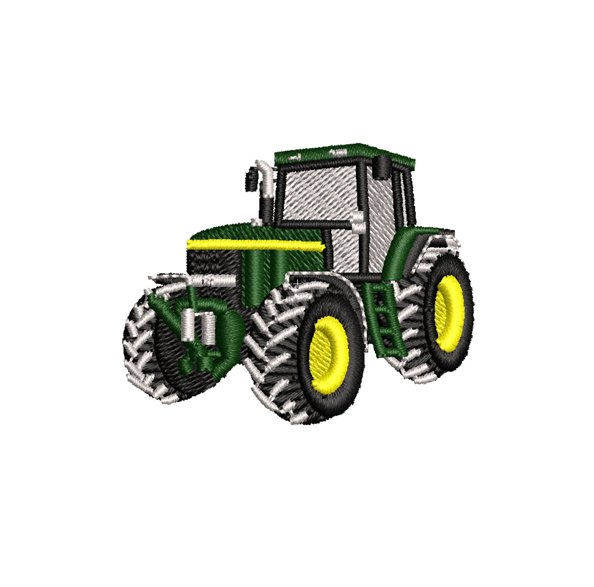 Sweat à capuche - John Deere 7710 - détail broderie blanc