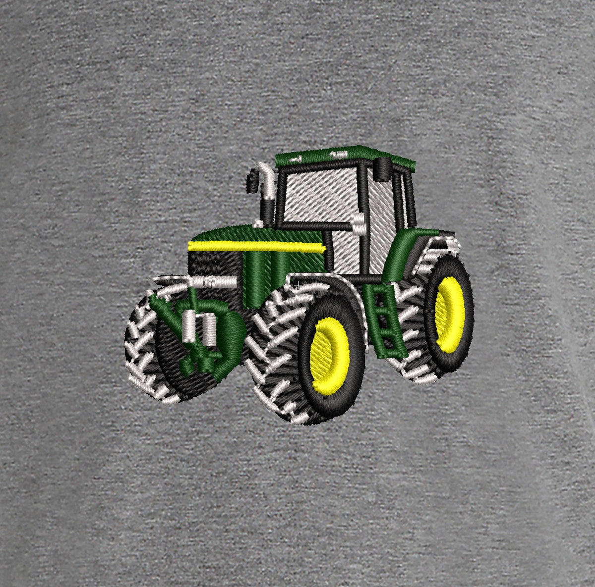 Polo - John Deere 7710 - détail broderie gris