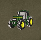 Sweat à capuche - John Deere 7710 - détail broderie kaki