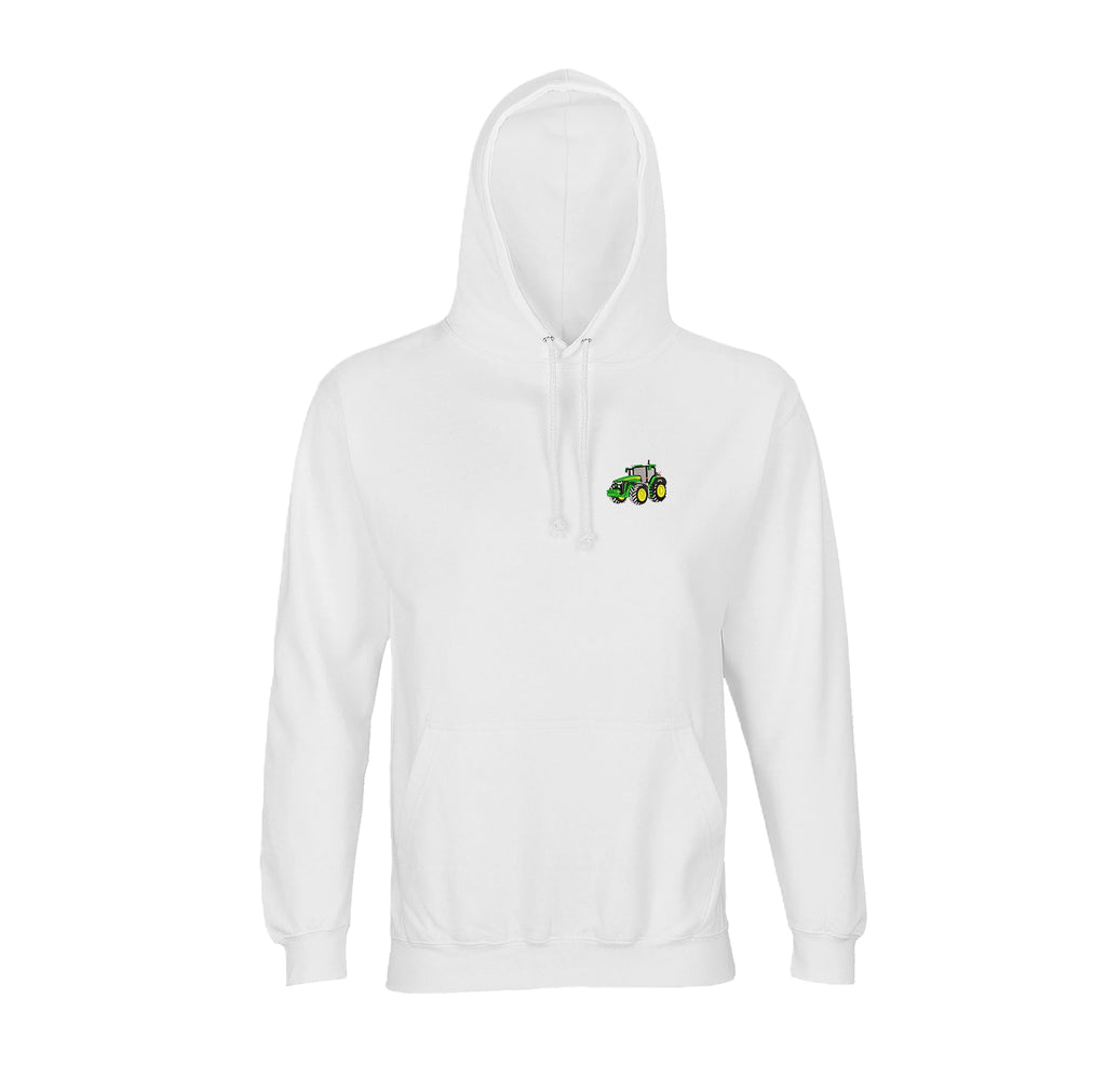Sweat à capuche - John Deere 8R Blanc