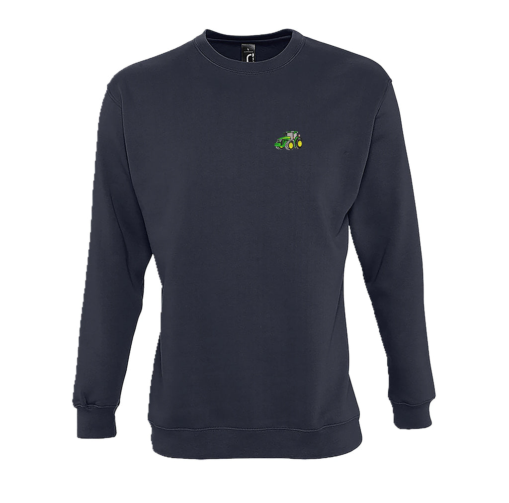 Sweat col rond - John Deere 8R Bleu Marine