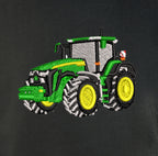 Sweat col rond - John Deere 8R - détail broderie anthracite