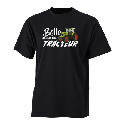 T-shirt Belle Comme Un Tracteur - Personnalisable 🌸