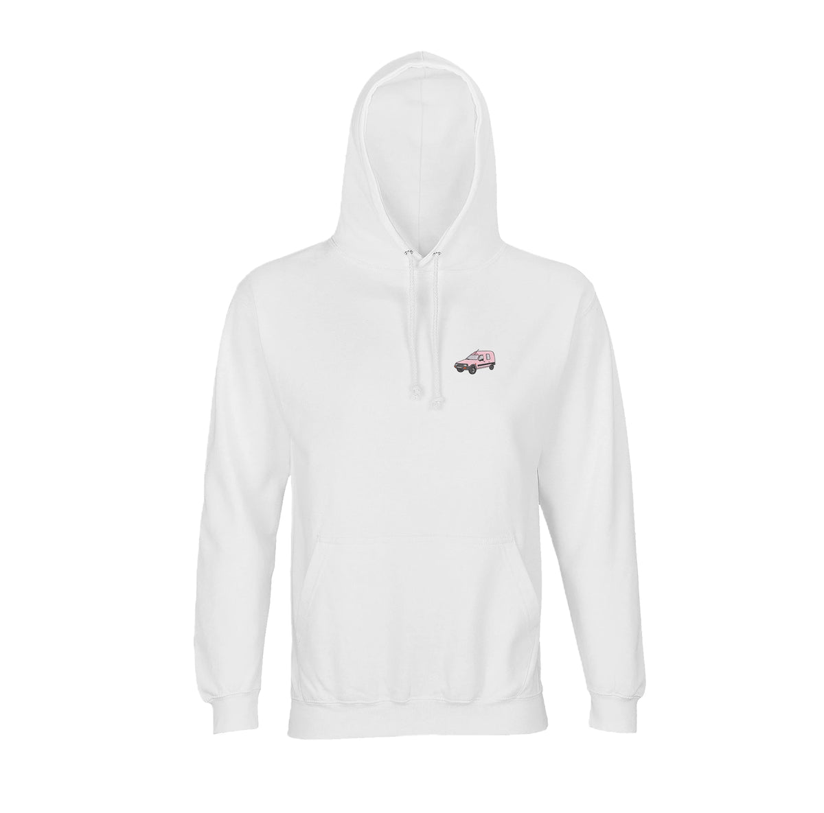 Sweat à capuche - C15 Rose Blanc
