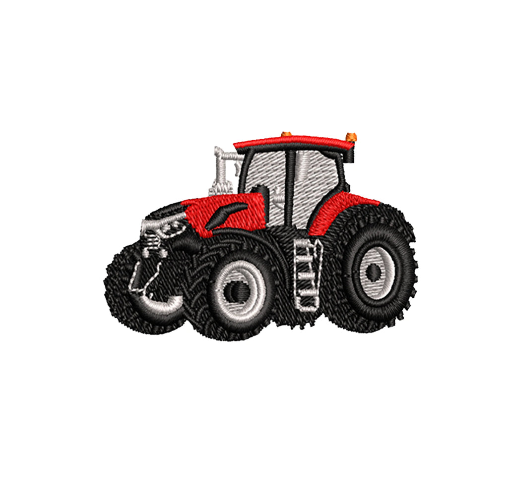 Sweat col rond - Case IH - détail broderie blanc