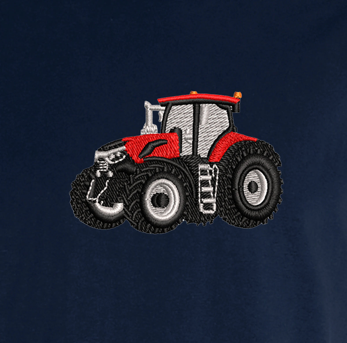 Doudoune - Case IH - détail broderie bleu marine