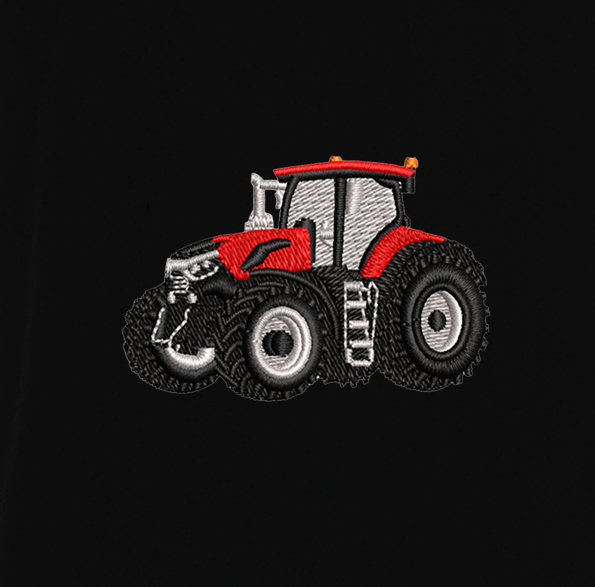 T-shirt - Case IH - détail broderie noir