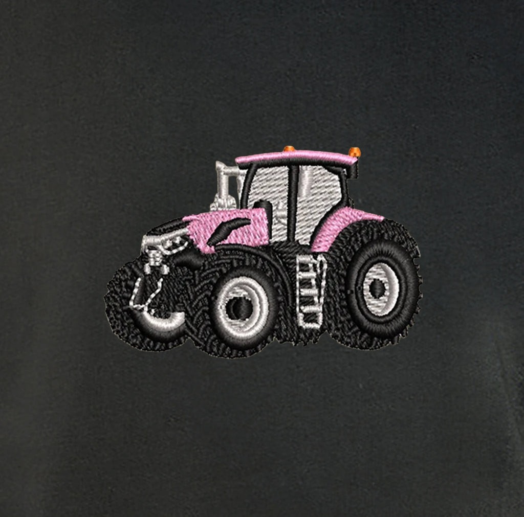 Sweat col rond - Case IH Rose - détail broderie anthracite