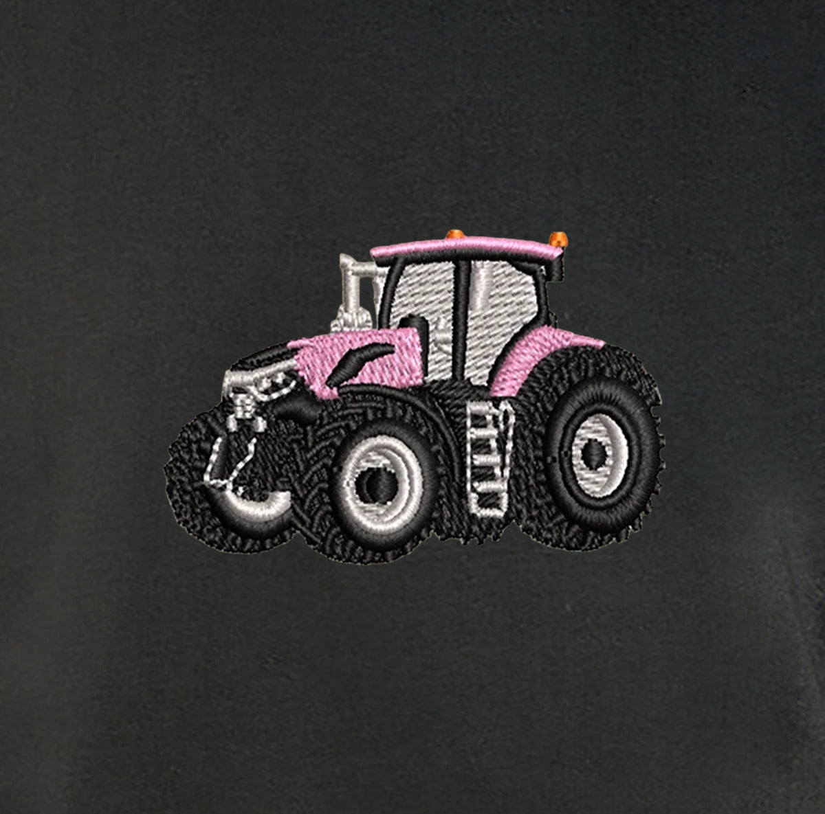 Sweat col rond - Case IH Rose - détail broderie anthracite