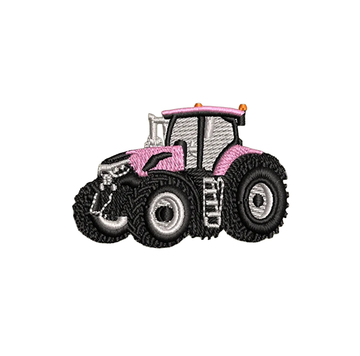 Sweat à capuche - Case IH Rose - détail broderie blanc