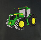Sweat col rond - John Deere 6R250 - détail broderie anthracite