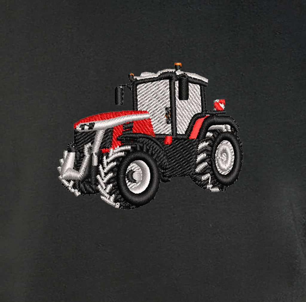 Sweat col rond - Massey 8S - détail broderie anthracite