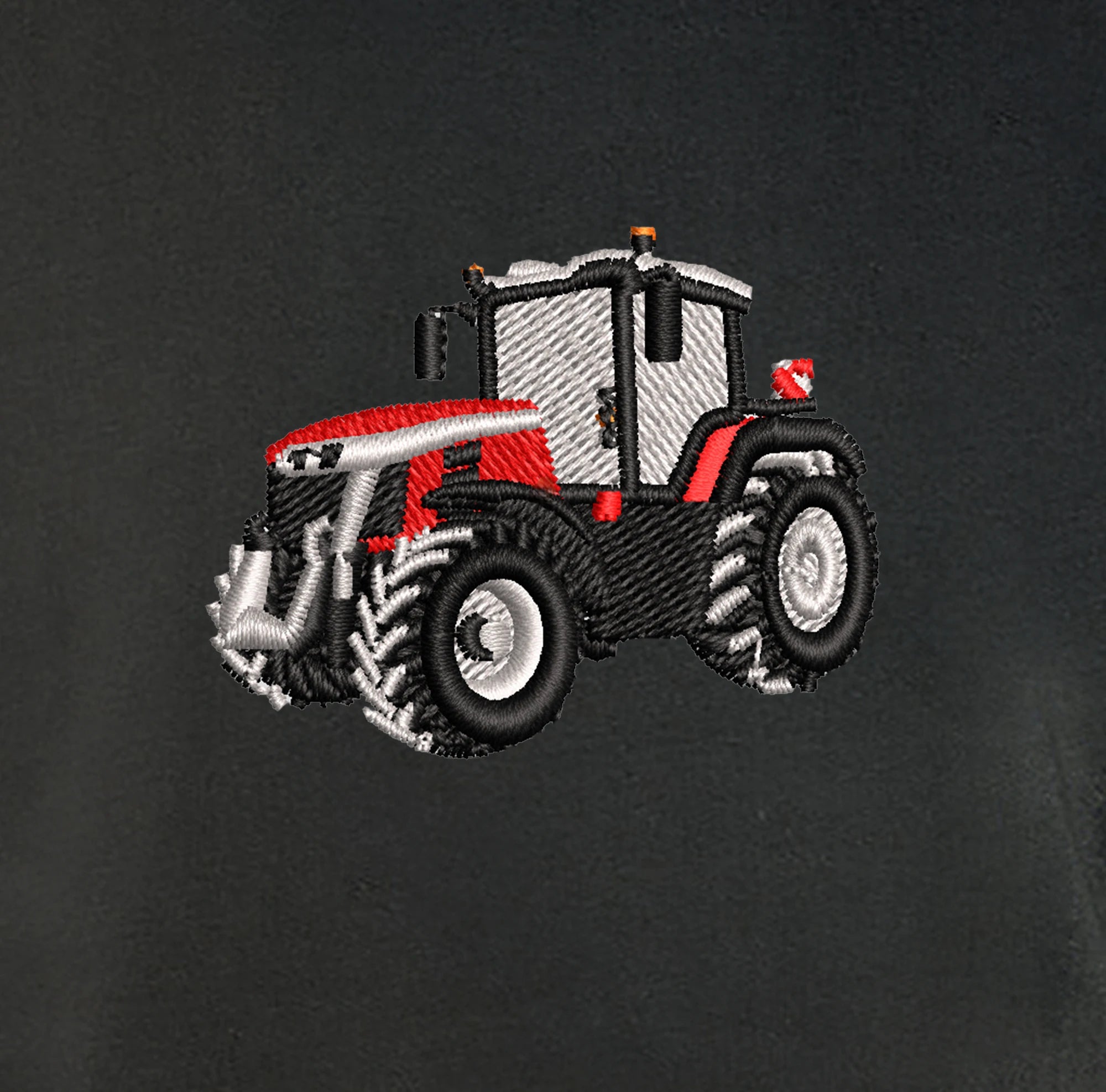 Sweat col rond - Massey 8S - détail broderie anthracite