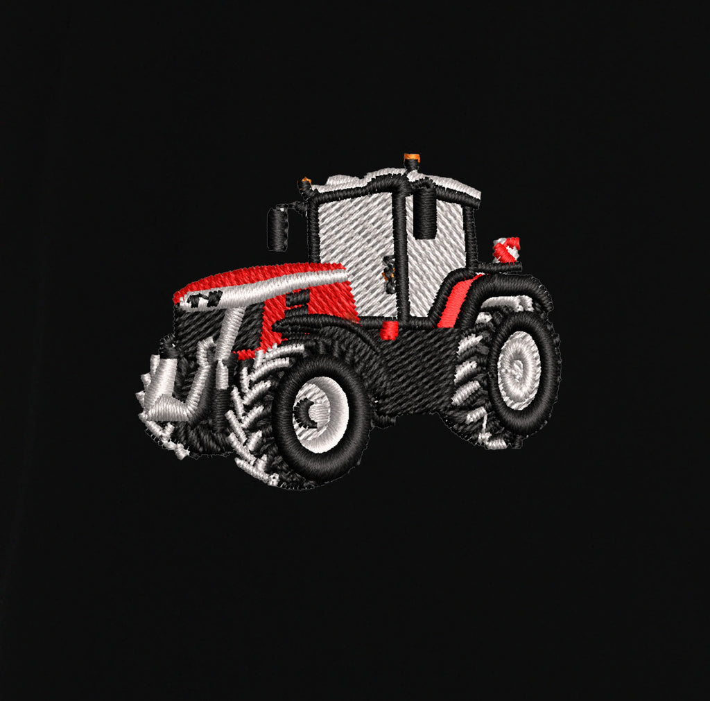 Sweat à capuche - Massey 8S - détail broderie noir