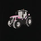 T-shirt - Massey 8S Rose - détail broderie noir