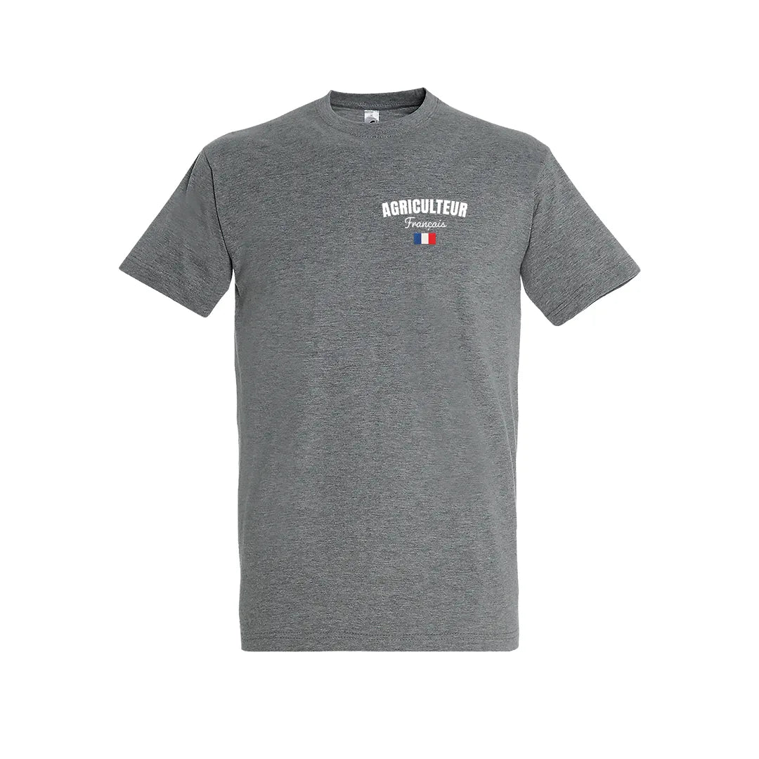T-shirt Agriculteur Français COQ AGRI coloris Gris – vue de face
