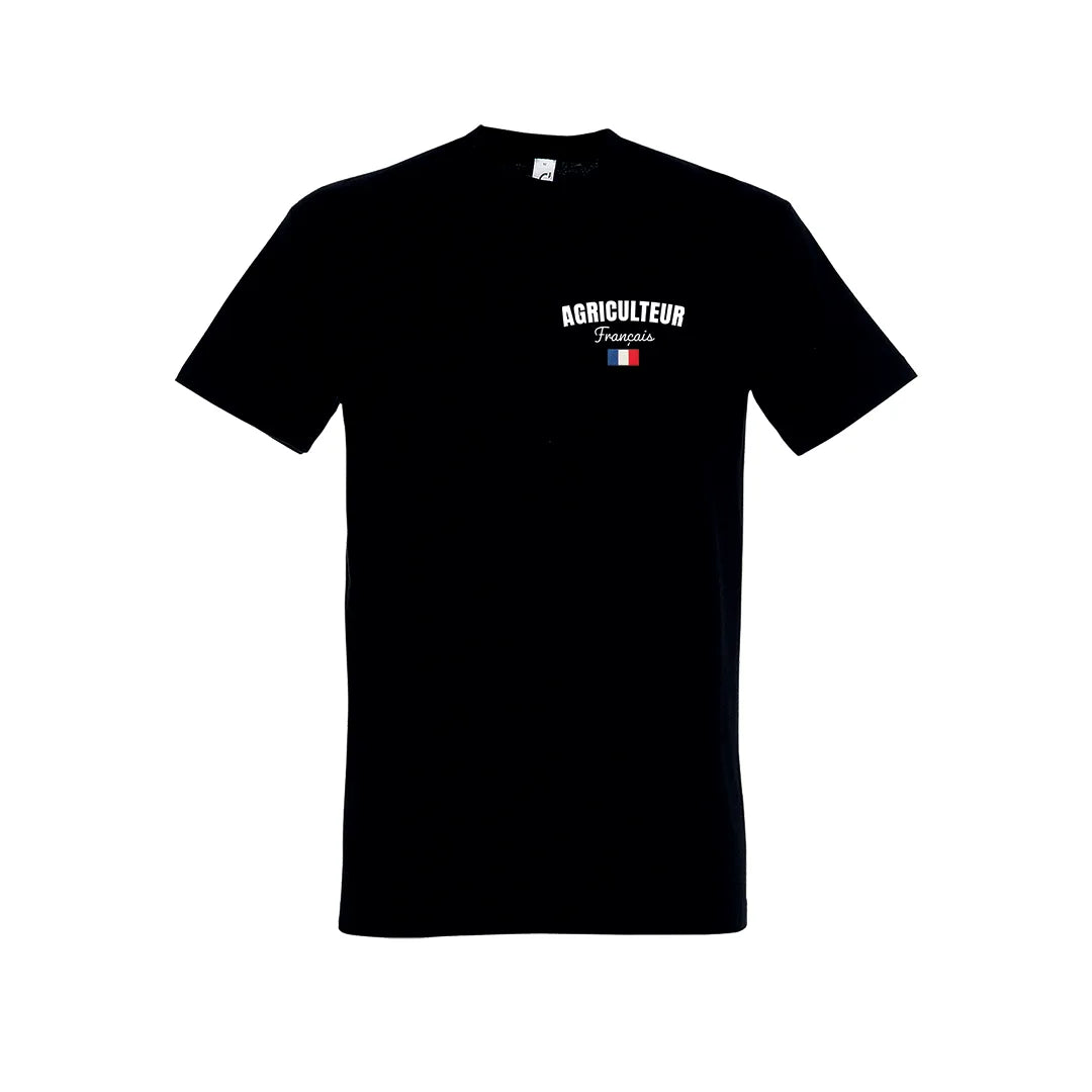 T-shirt Agriculteur Français COQ AGRI coloris Noir – vue de face
