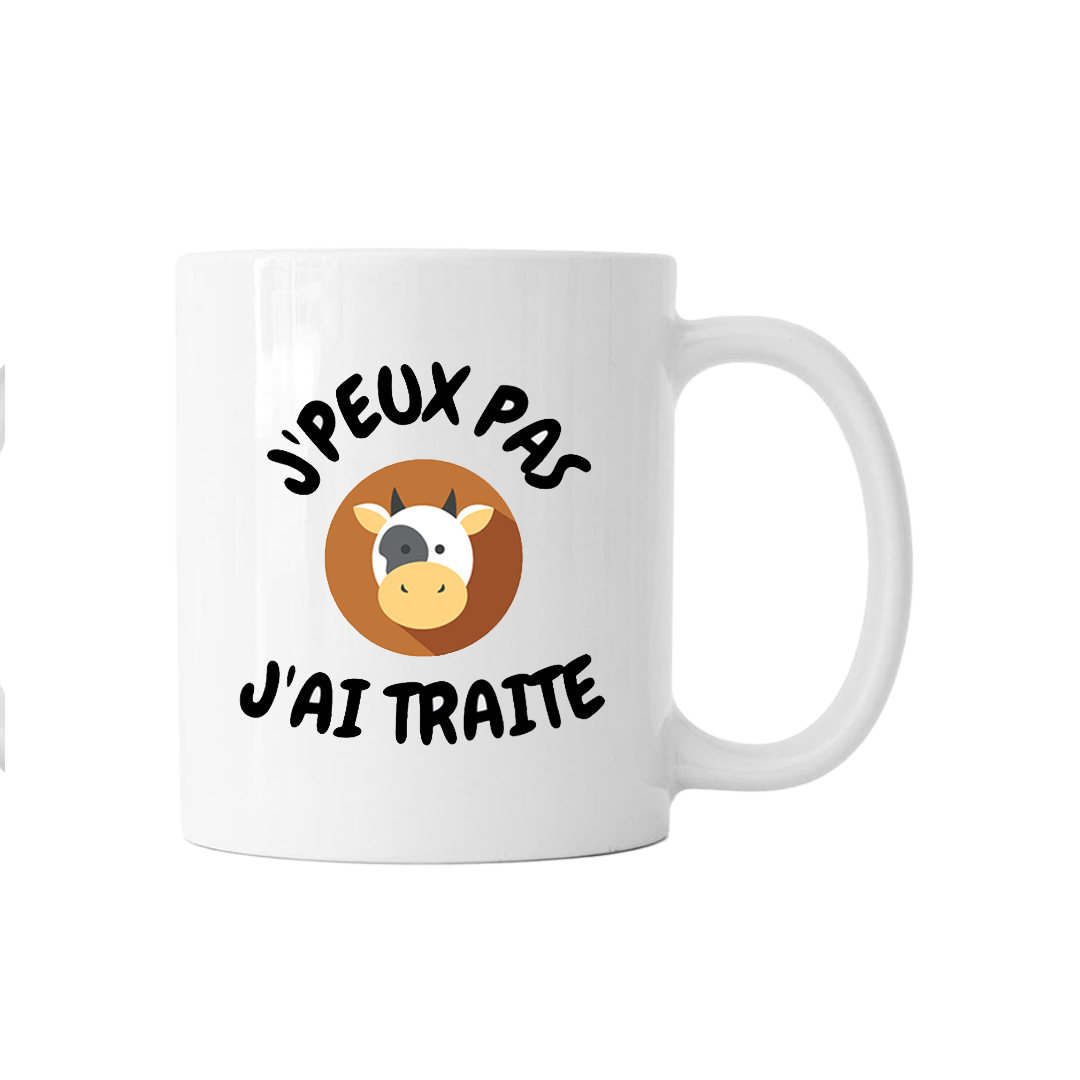 Mug "J'peux pas j'ai traite" - COQ AGRI