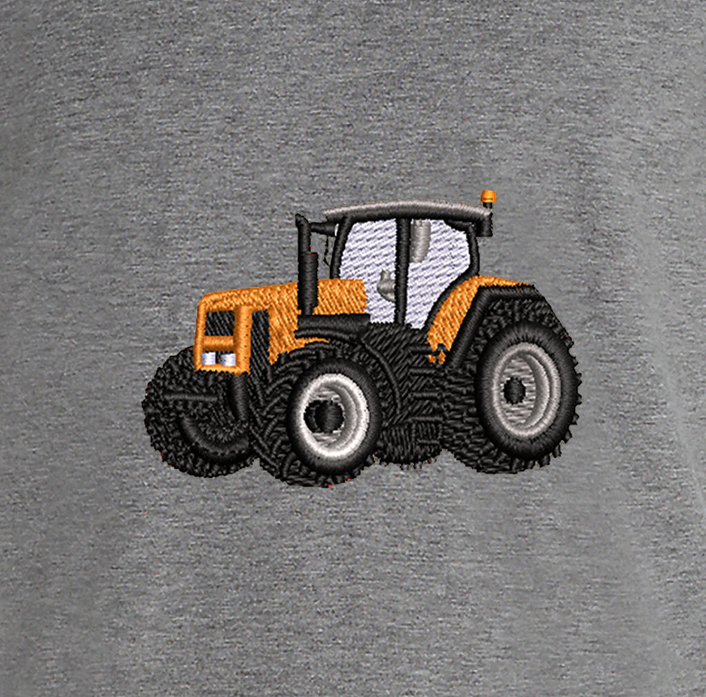 Sweat col rond - Renault - détail broderie gris