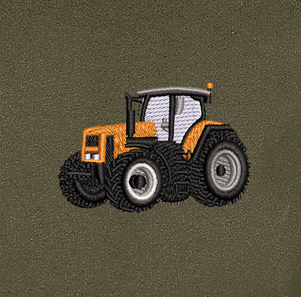 Sweat à capuche - Renault - détail broderie kaki