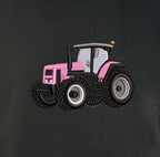 Sweat col rond - Renault Rose - détail broderie anthracite