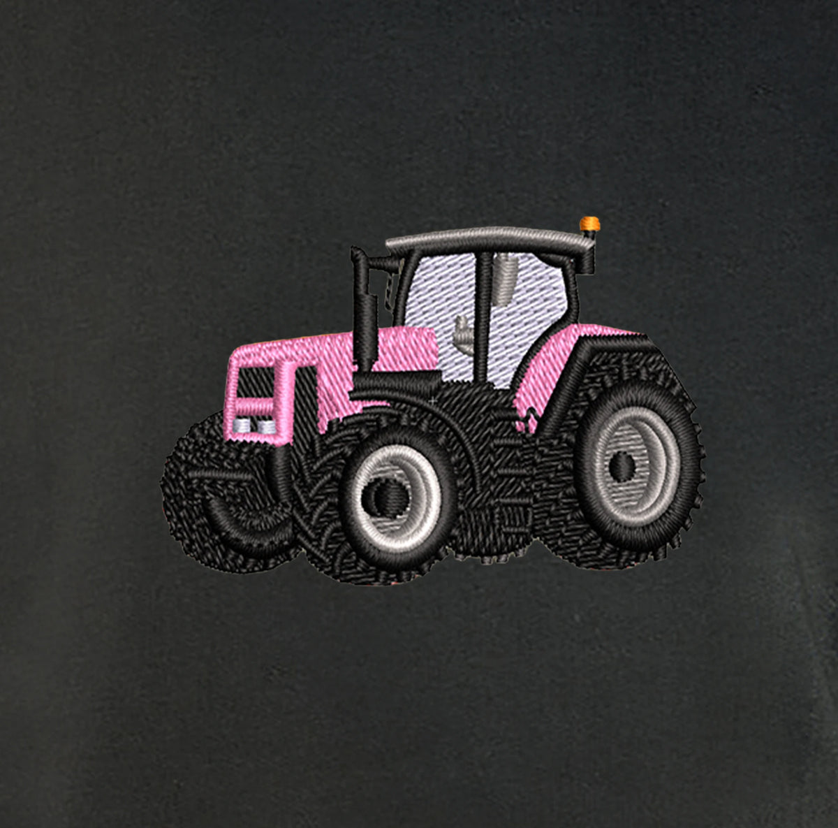 Sweat col rond - Renault Rose - détail broderie anthracite