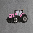 T-shirt - Renault Rose - détail broderie gris