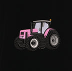Sweat à capuche - Renault Rose - détail broderie noir