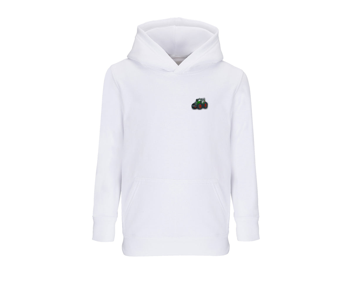 Sweat à capuche enfant Fendt 930 blanc brodé COQ AGRI