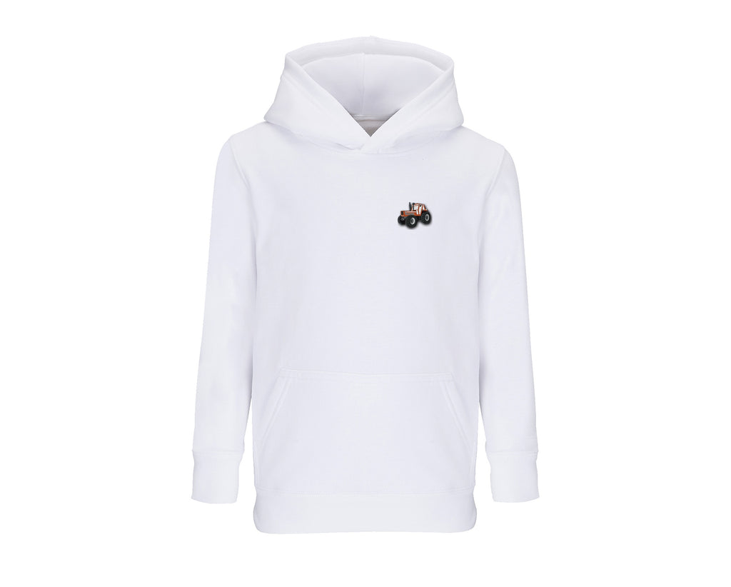 Sweat à capuche enfant Fiat blanc brodé COQ AGRI