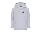 Sweat à capuche enfant Case IH 1455 XL gris chiné brodé COQ AGRI