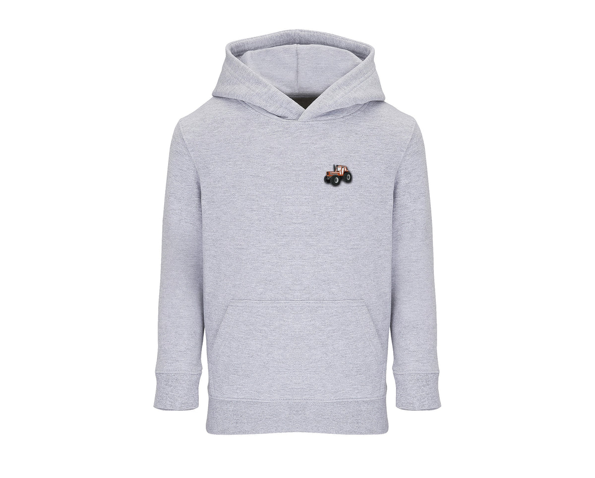 Sweat à capuche enfant Fiat gris chiné brodé COQ AGRI
