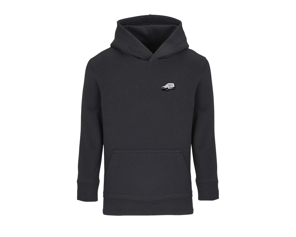 Sweat à capuche enfant C15 noir brodé COQ AGRI