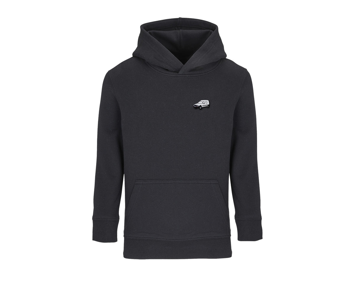 Sweat à capuche enfant C15 noir brodé COQ AGRI