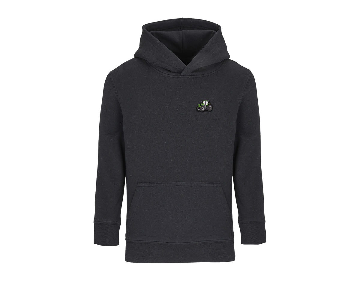 Sweat à capuche enfant Deutz Fahr noir brodé COQ AGRI