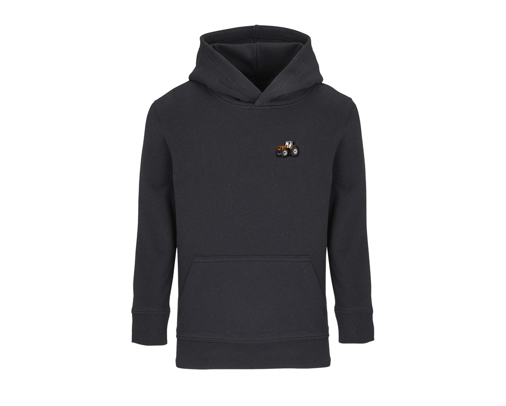 Sweat à capuche enfant Renault 133 54 noir brodé COQ AGRI
