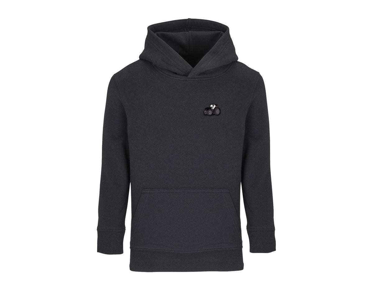 Sweat à capuche enfant Valtra T255 noir brodé COQ AGRI
