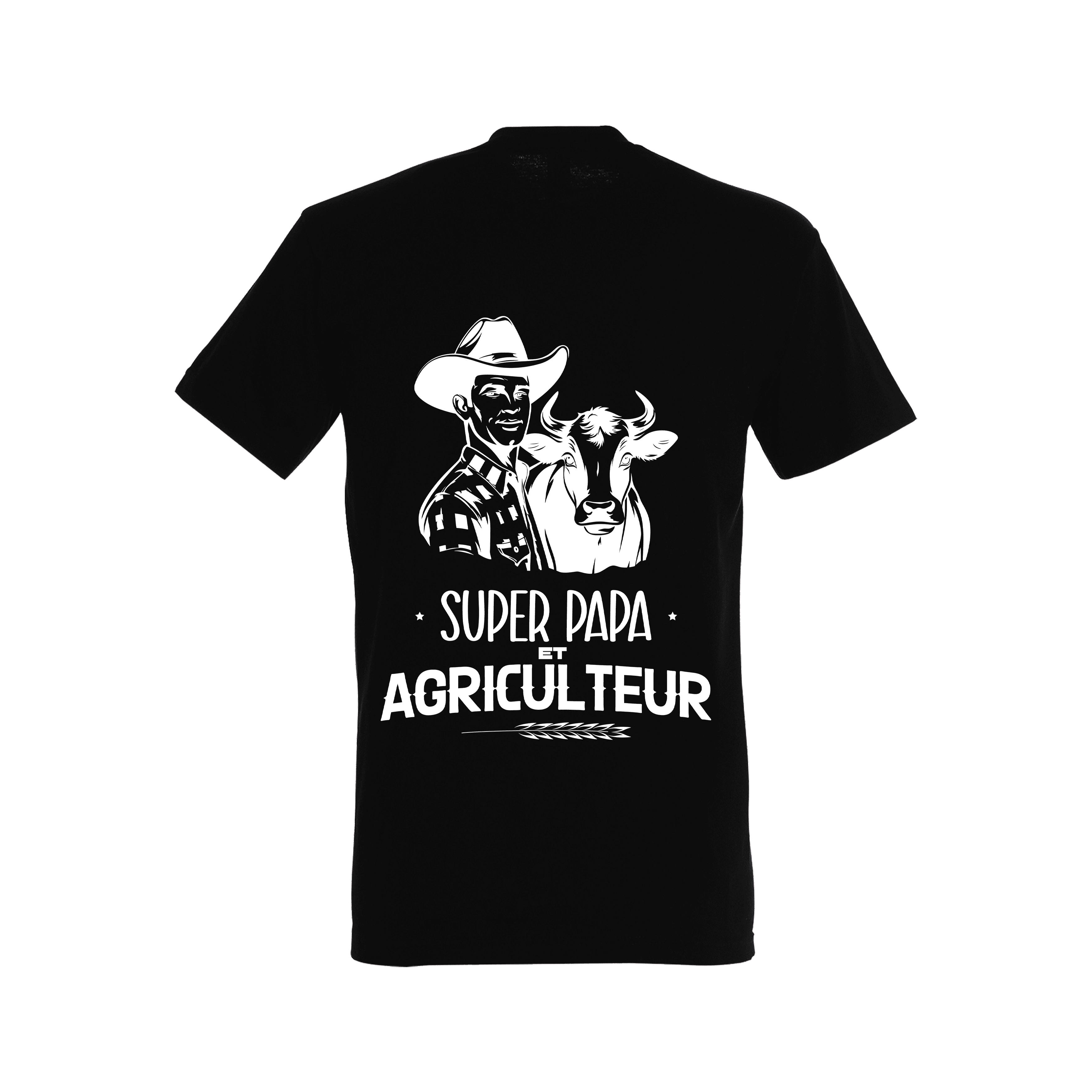 T-shirt Super papa et Agriculteur