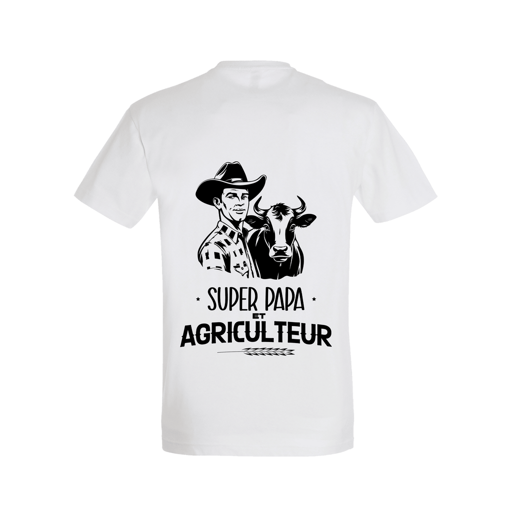 T-shirt Super papa et Agriculteur